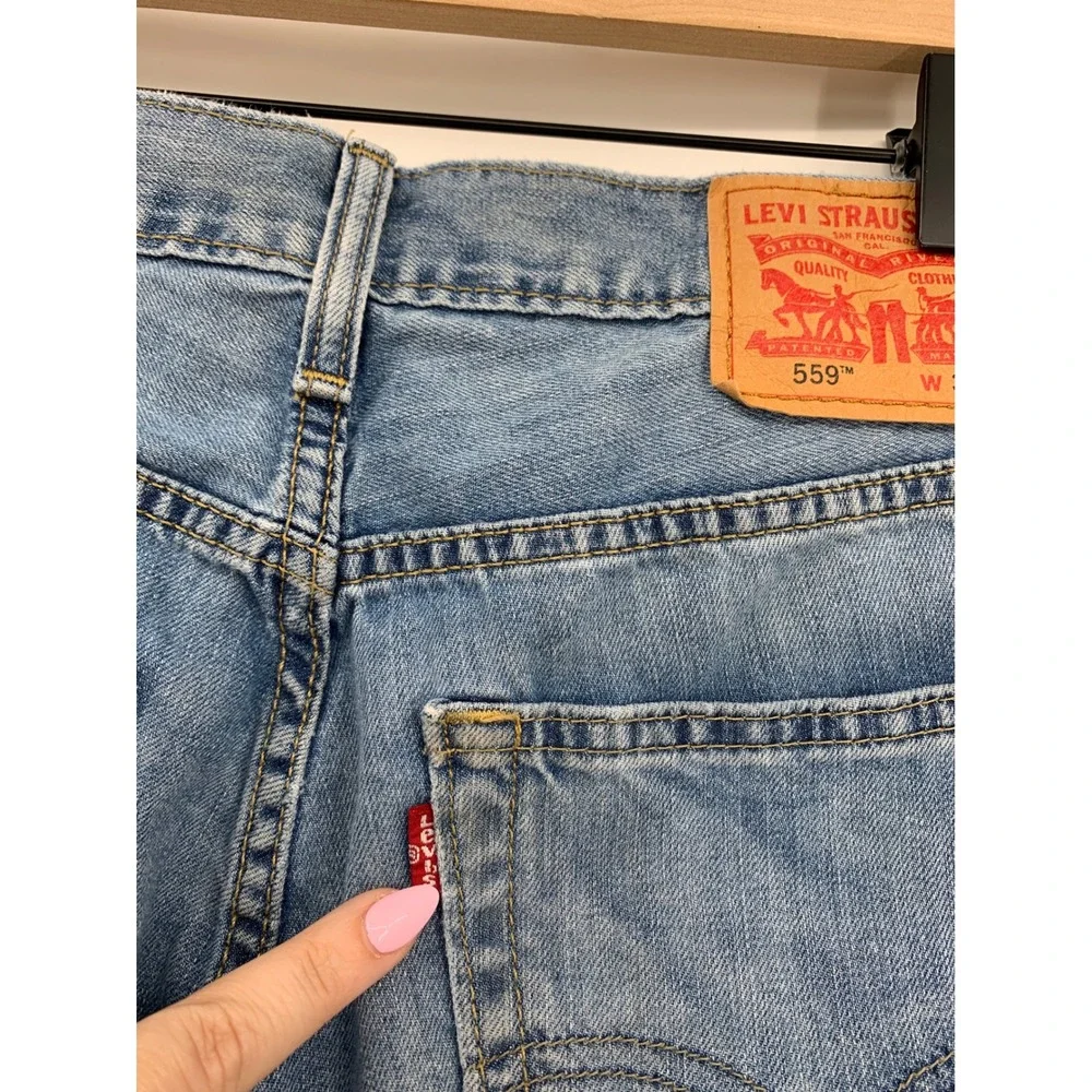 Levis 559 Jeans Mens 30x34 Blue Relaxed Straight Leg Denim Pants